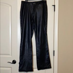 Vintage Harley Davidson studded leather pants
